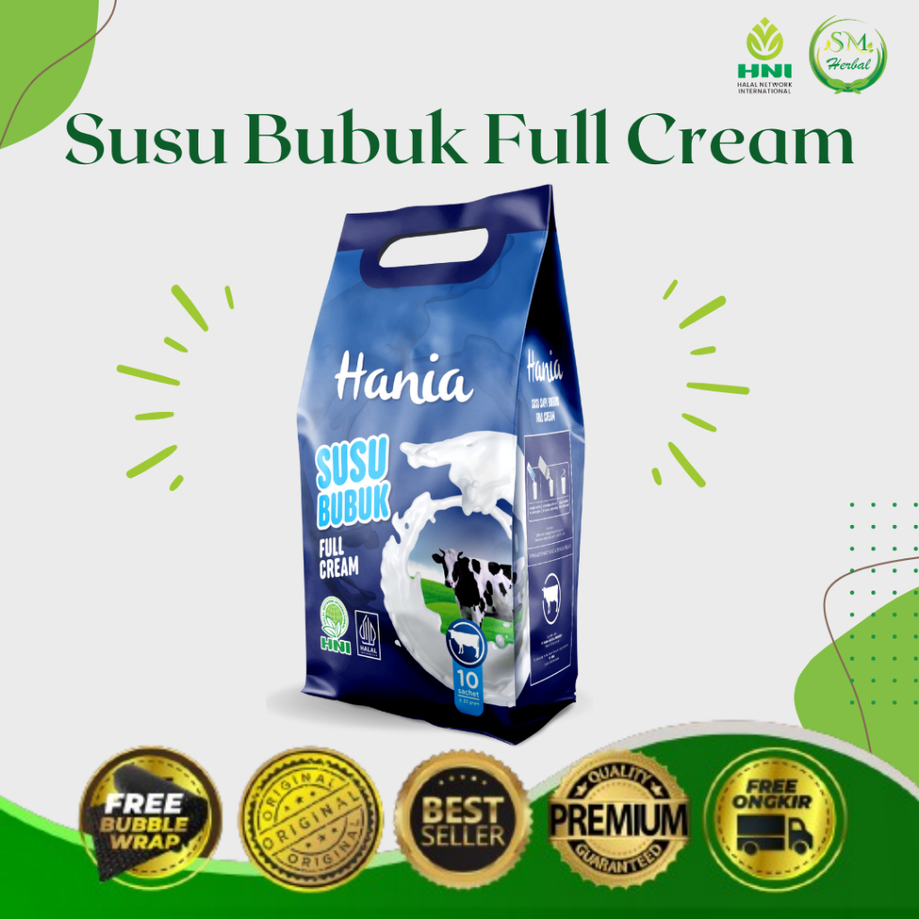 

Hania Susu Sapi Full Cream | HNI HPAI | Sumber Protein Tinggi