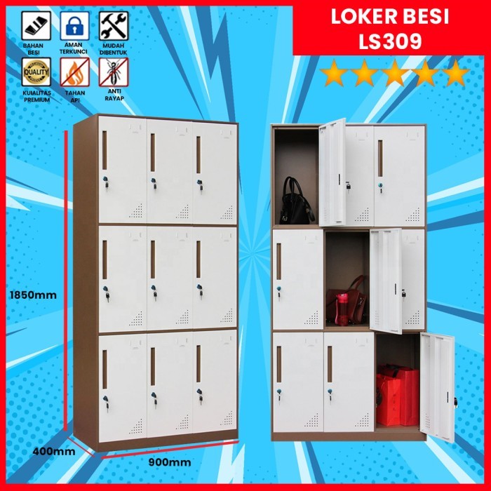 LOKER BESI 9 PINTU