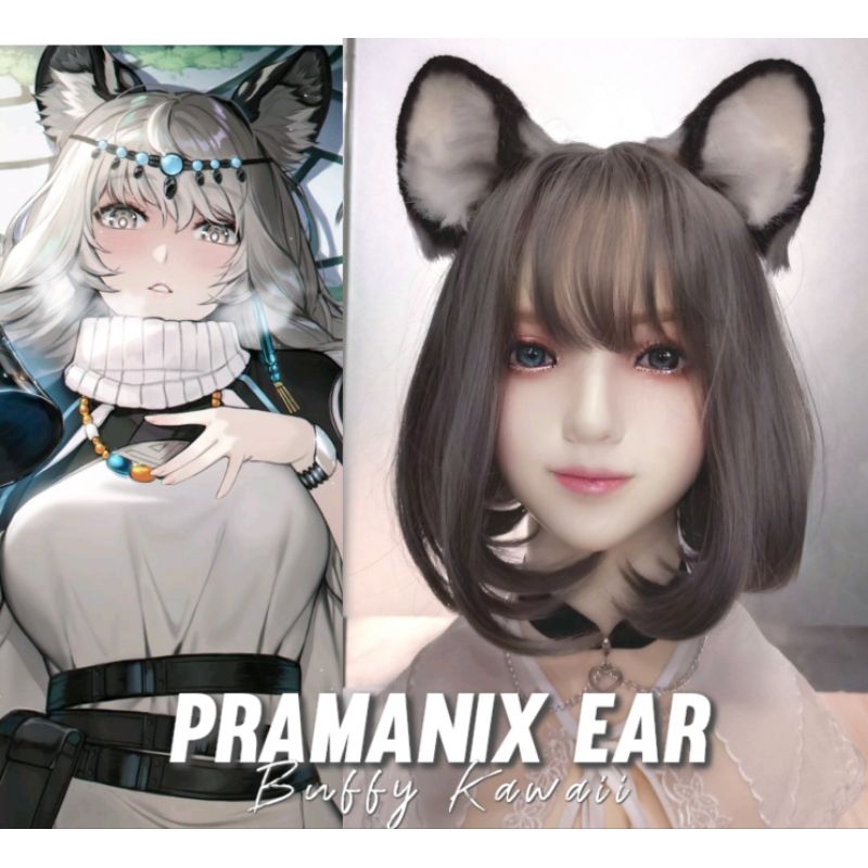 Bando ekor Realistic leopard snow  pramanix cliffheart silverash Arknight game cosplay halloween par