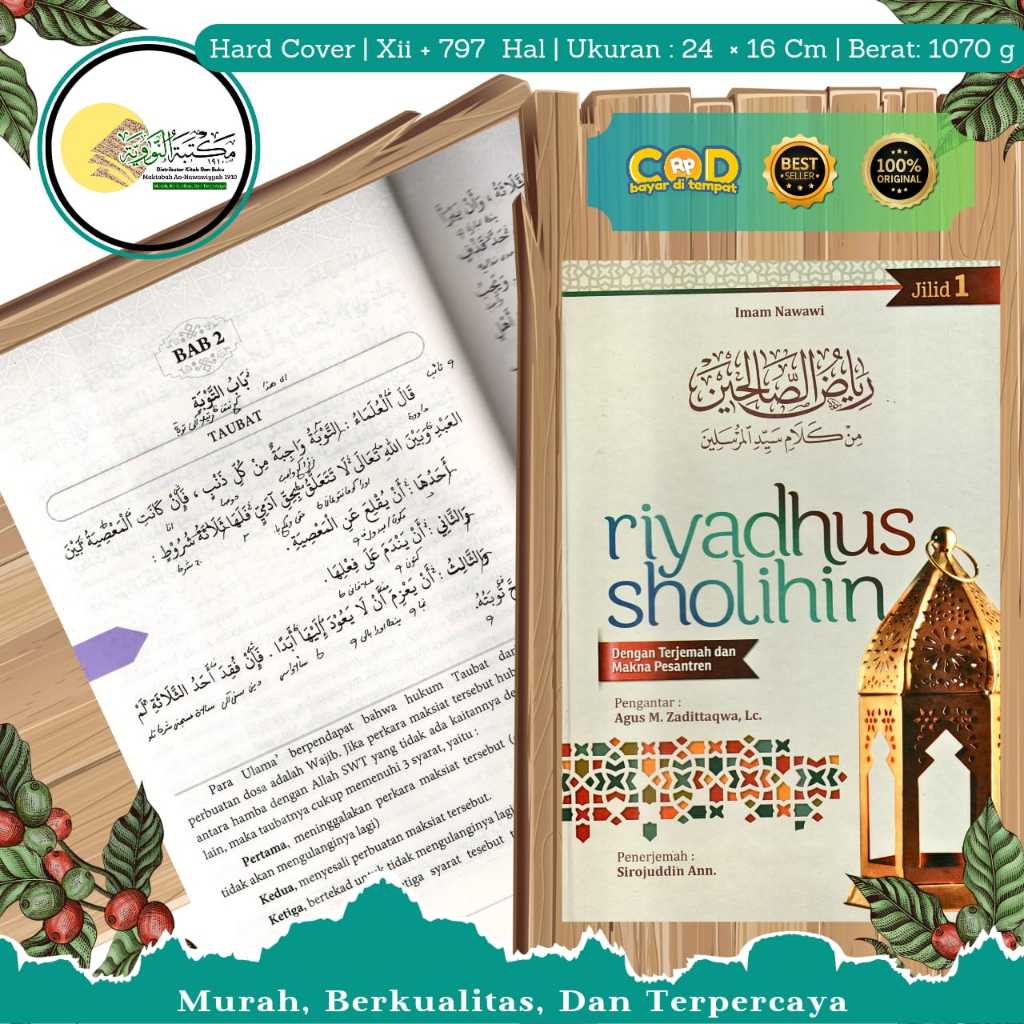 TERJEMAH RIYADHUS RIYADUS SHOLIHIN DILENGKAPI MAKNA PESANTREN JILID 1