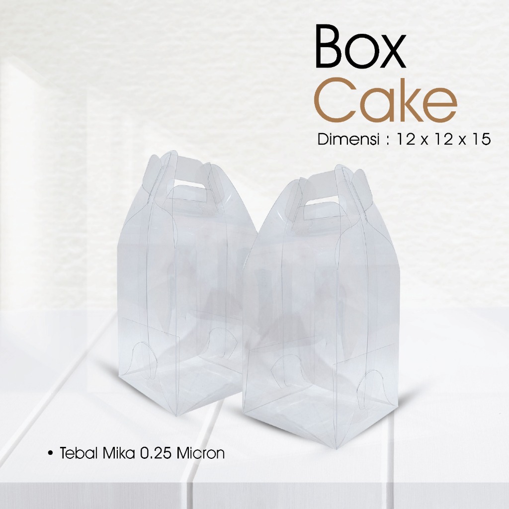 Kotak Mika TAS GABBLEBOX ( Full Mika ) Uk. 12 x 12 x 15 cm ( Tebal 0.25 )