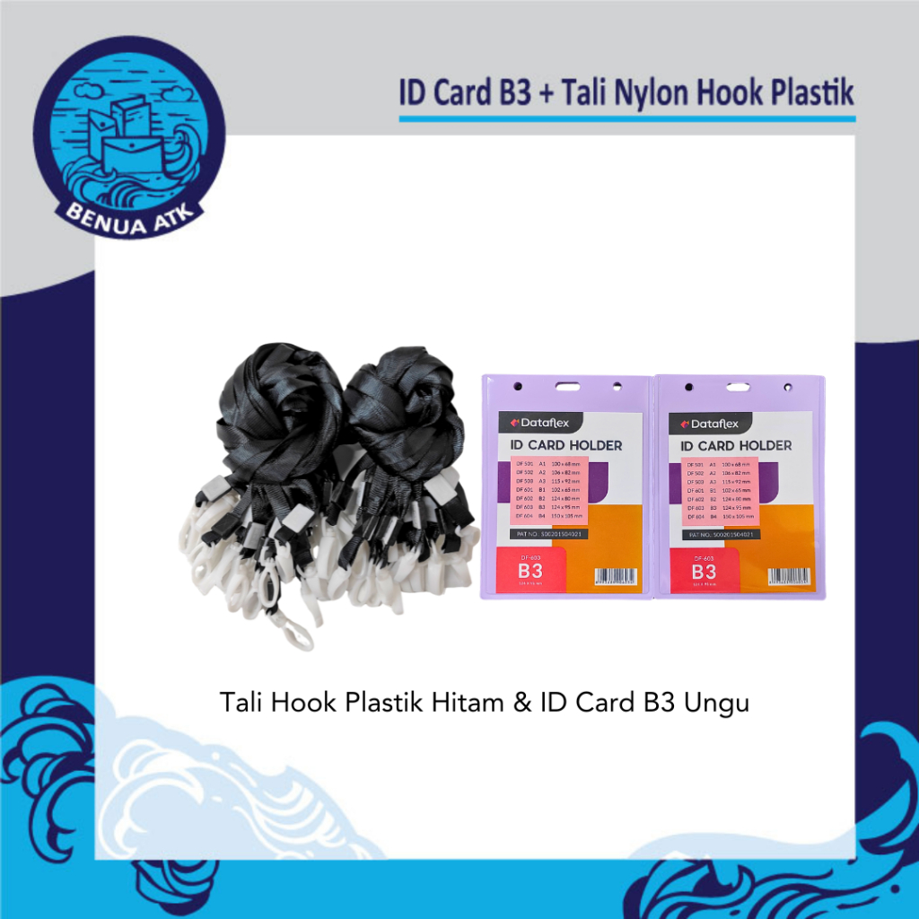 

Bundling ID Card B3 + Tali Nylon Hook Plastik [NYLKP]