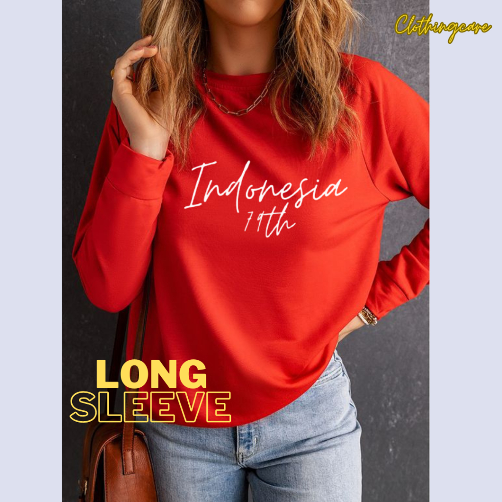 Kaos Atasan Dewasa HUT RI Kaos Wanita HUT RI Kaos Dirgahayu RI Kaos Merah Putih HUT RI Kaos Cewek HU