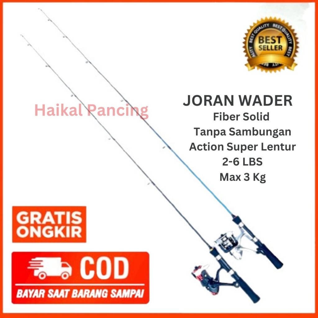Satu set Joran Ultralight Wader udang Ajiro Microfishing casting UL casting gabus kocolan murah COD