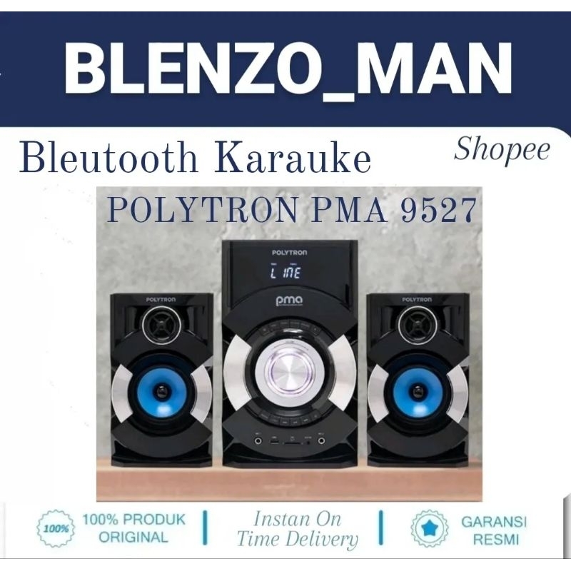 Polytron Speaker Bluetooth PMA 9507 BAZZOKE Speaker Multimedia Polytron PMA9507 Karaoke USB FM Aux