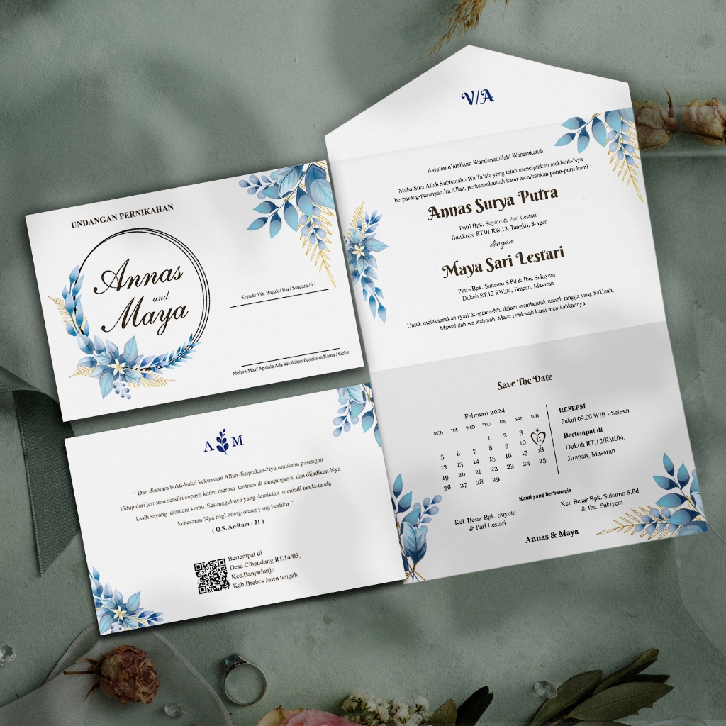 Undangan pernikahan semi amplop, undangan pernikaha mewah, murah dan elegant