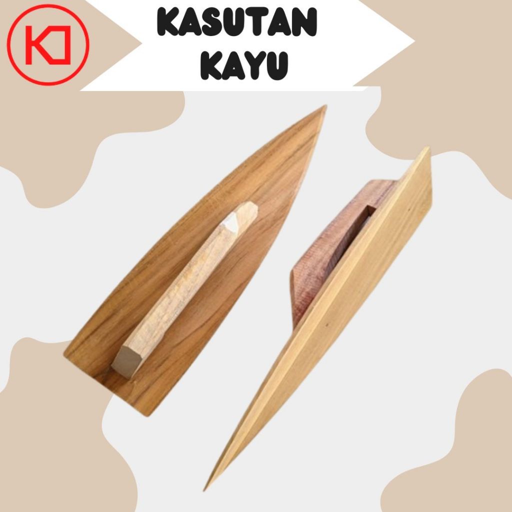 Kasutan/Ondrong Trowel Ondrong Lancip Kayu Jati Asli 40Cm
