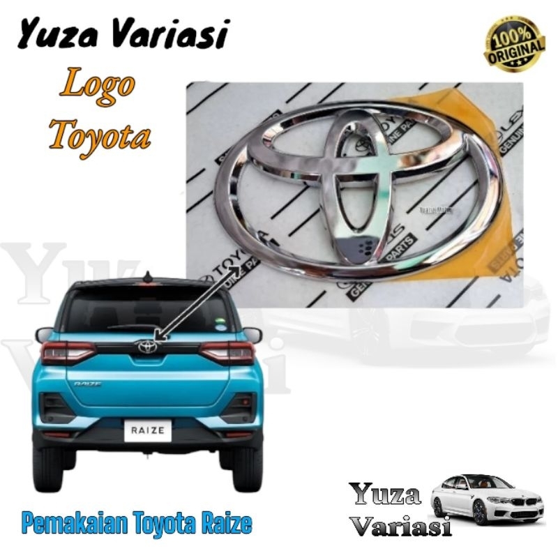 Logo Emblem Toyota Raize Bagasi Belakang Original / Emblem Logo Toyota Belakang Bagasi Raize Origina