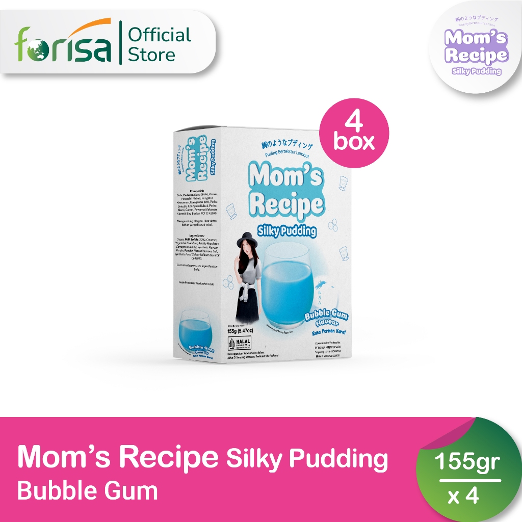 

Mom's Recipe Silky Pudding Rasa Bubblegum 155 gr 4 Box