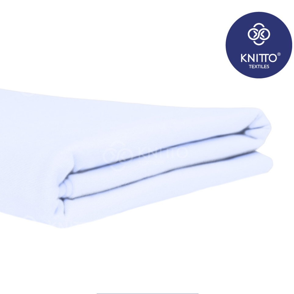 KAIN KAOS COTTON COMBED 16S PUTIH BLUISH ( BAHAN KAOS ) - KNITTO
