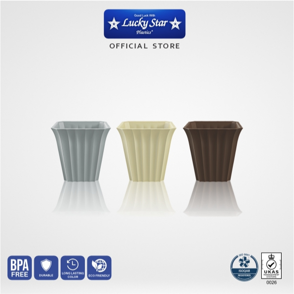 Lucky Star - POT BUNGA PLASTIK / POT BUNGA SEGI VIOLETA 22 KODE 5785