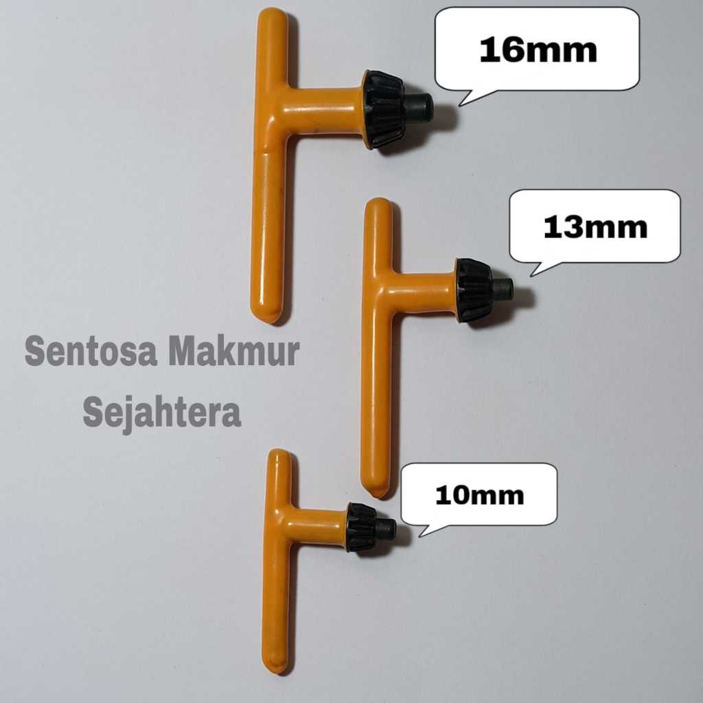 Kunci Kepala Bor 10mm 13mm 16mm Satuan Konci Mesin Bor