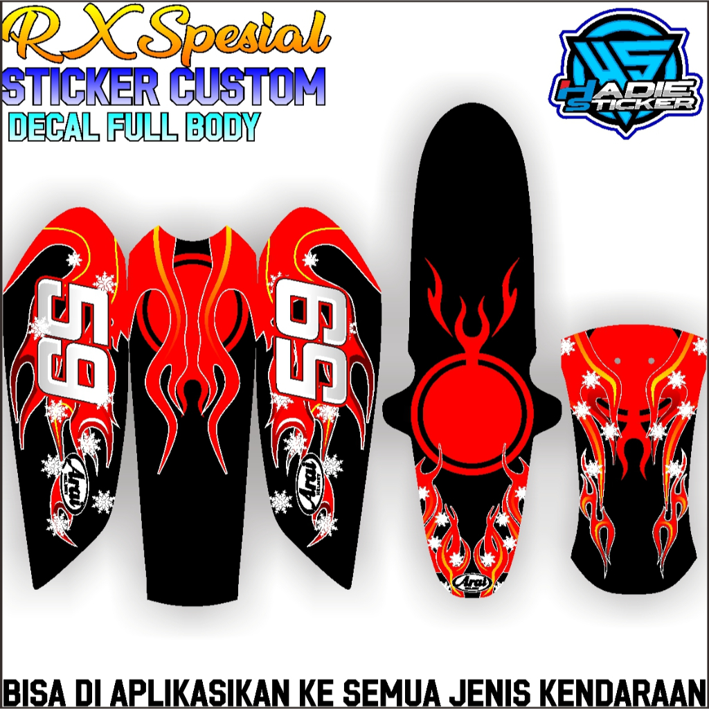Sticker custom rx spesial decal arai full body
