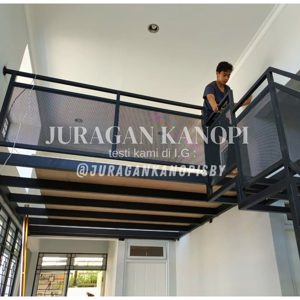 pemasangan mezzanine lantai dak besi