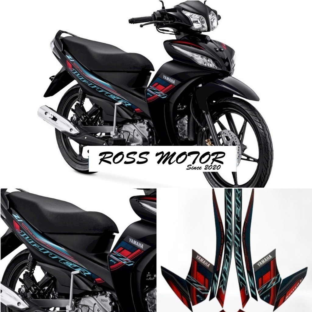Striping Stiker Polet Motor Yamaha Jupiter z1 Tahun 2023 2024 Warna Full Hitam List Body Standar