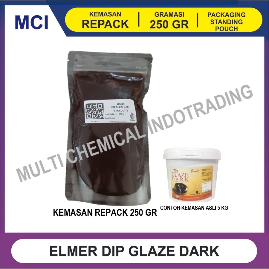 

ELMER DIP GLAZE 250GR - TOPPING DONAT PISANG NUGGET - DARK CHOCO