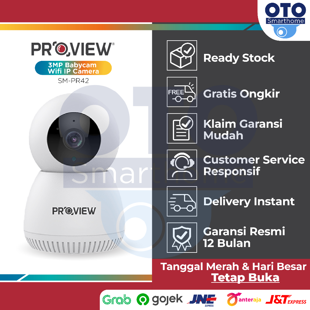 Proview Wireless Smart PTZ WIFI IP Camera CCTV PTZ Indoor 3MP FHD SM-PR42