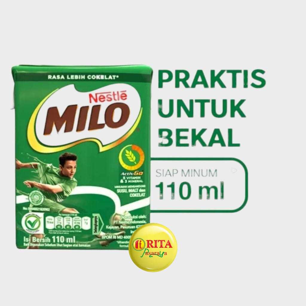 

Milo Activ-Go Minuman Mengandung Susu dan Cokelat UHT Multipack 110ml