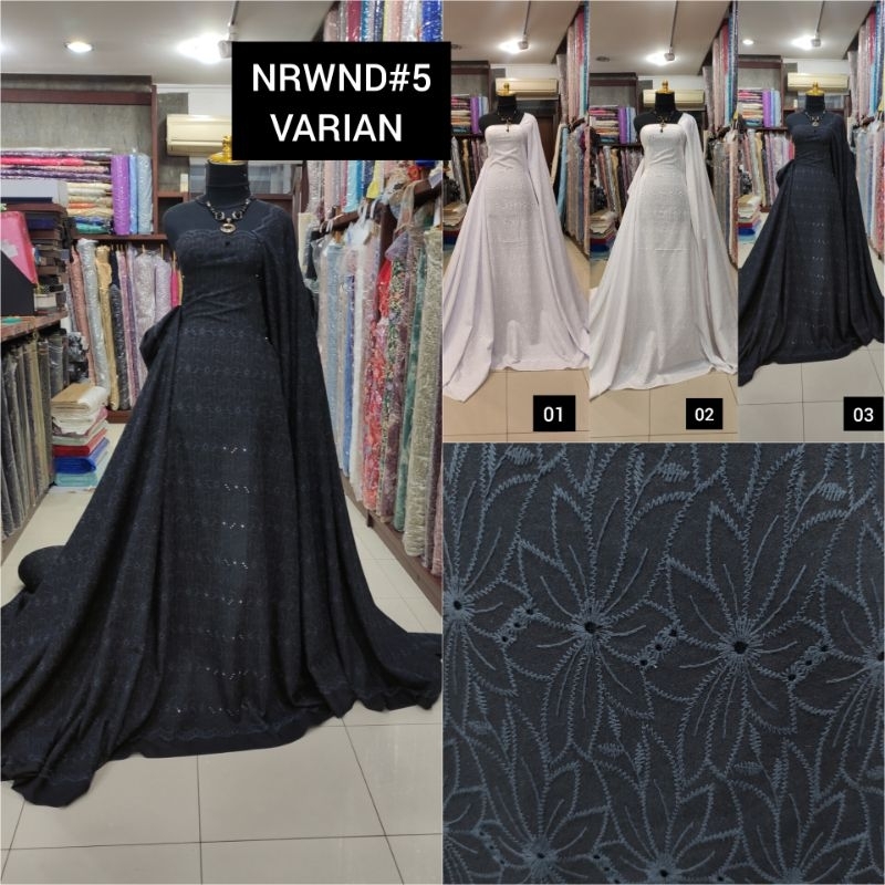 kain Katun Bordir Bunga NRWND#5 VARIAN