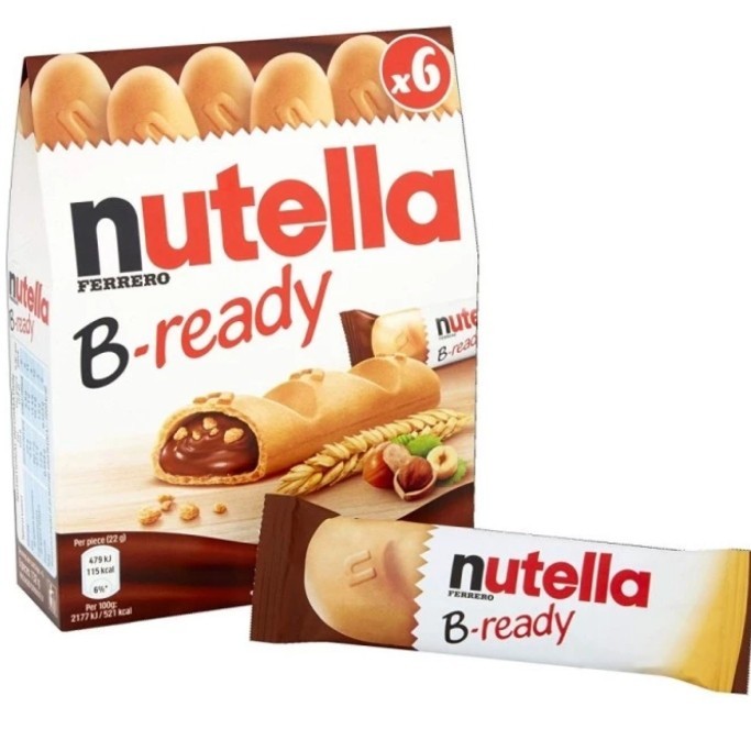 

Nutella B-Ready 132 Gr isi 6 Pcs Biskuit Wafer Kacang Hazelnut Cokelat