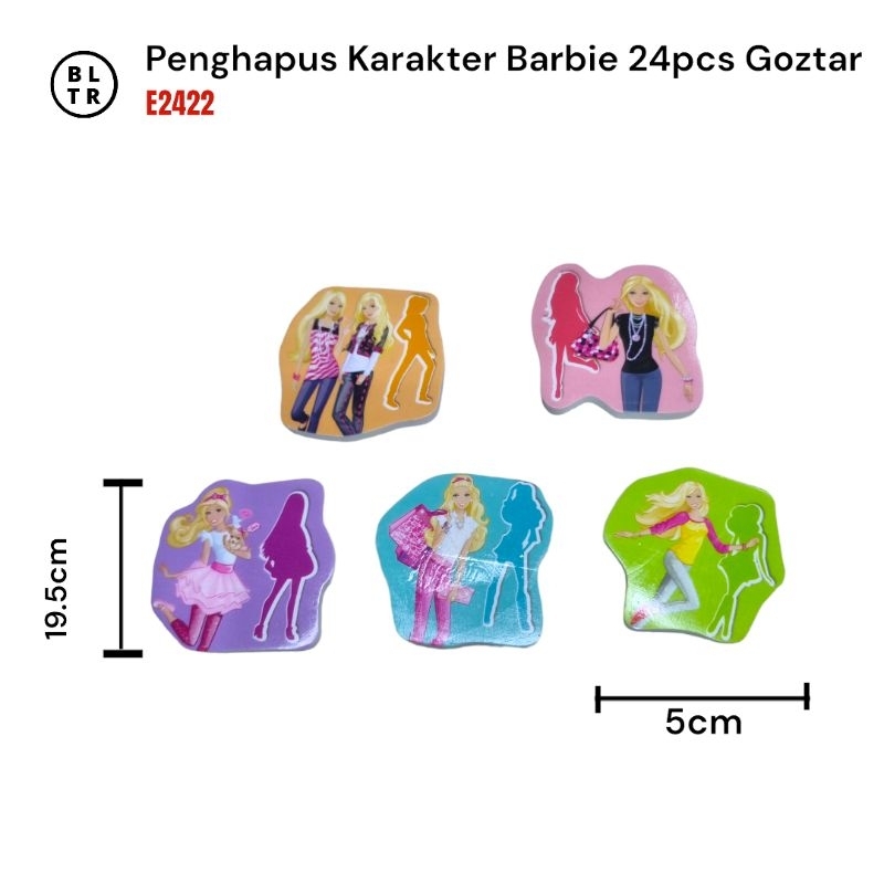 

PAK //PENGHAPUS 24PCS KARAKTER BARBIE GOZTAR (E2422) /NEW ORIGINAL