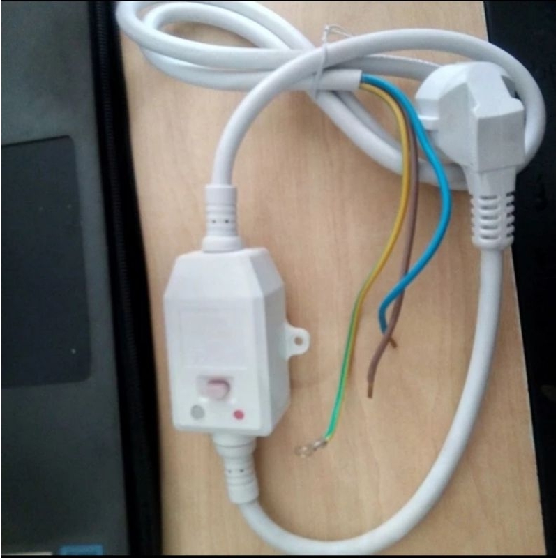 Kabel ELCB Water Heater Listrik 16A / Kabel Pengaman Anti Setrum/Konslet