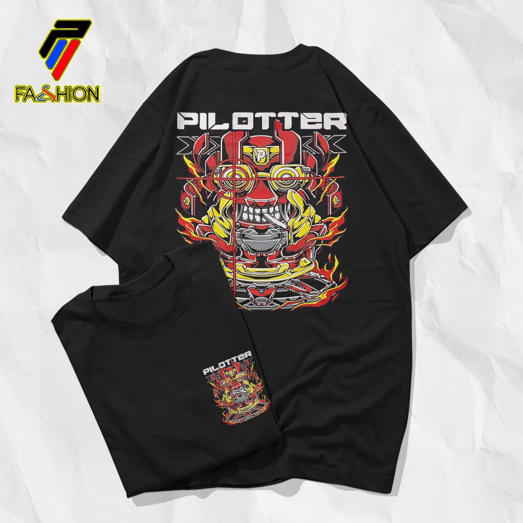 KAOS PILLOTER SMOKER ORIGINAL - TSHIRT PILLOTER SMOKER MERAH SABLON PREMIUM PMF0087