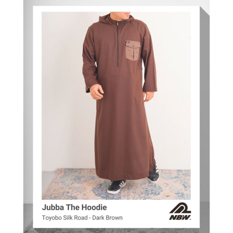 COD [BEST SELLER] Baju Gamis Jubah Pria Ikhwan Hoodie Bertopi Boomber by Nabawi Nbw Keren