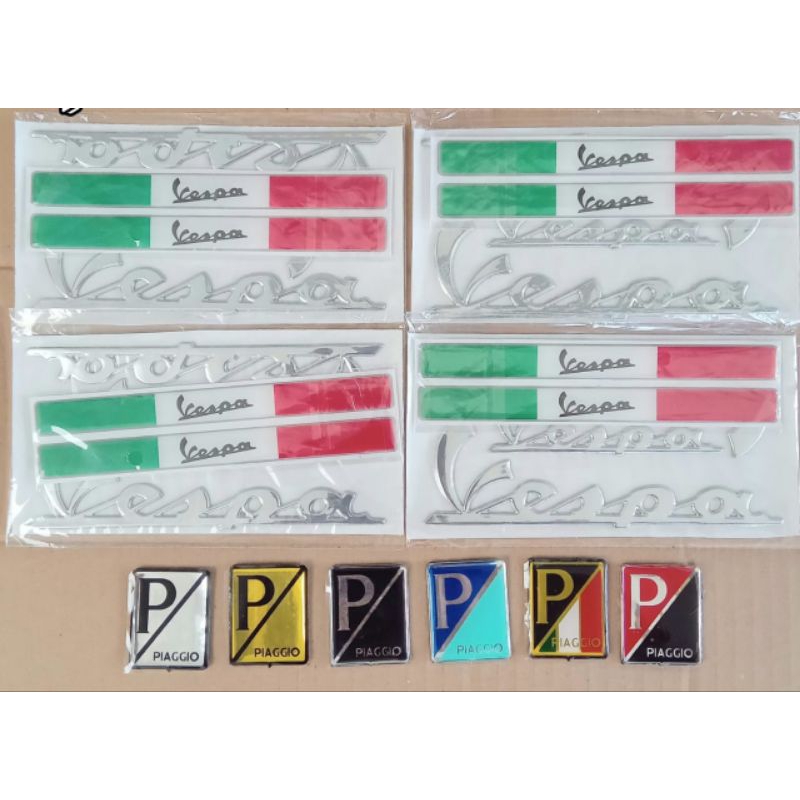 emblem logo,stiker tulisan vespa buat motor listrik uwinfly t3 sooth zuzu exotic sprinter,bf v7 dll