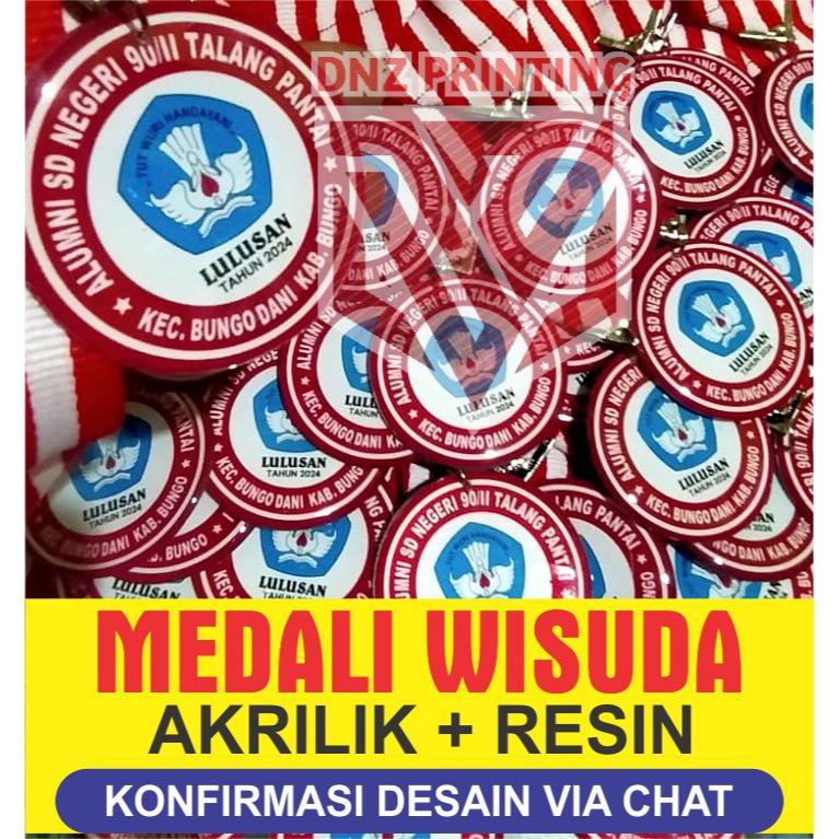 Medali Wisuda / Medali Kelulusan (Akrilik Resin)