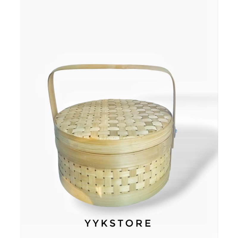 Rantang bambu d25cm / Rantang bambu 1 susun manis