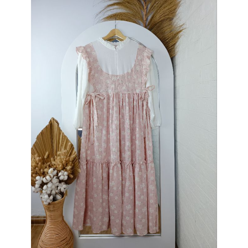 gamis terbaru/gamis crinkle bunga