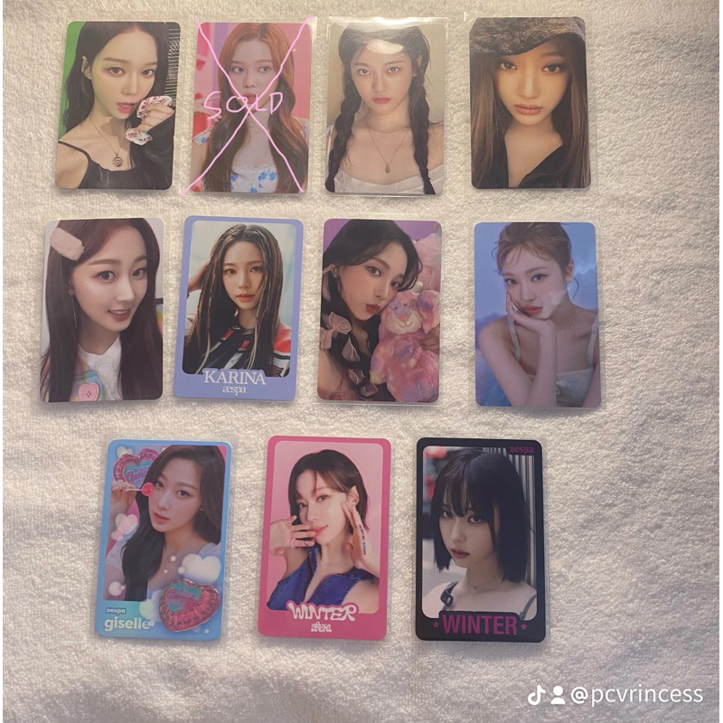 aab photocard aespa karina giselle winter ningning