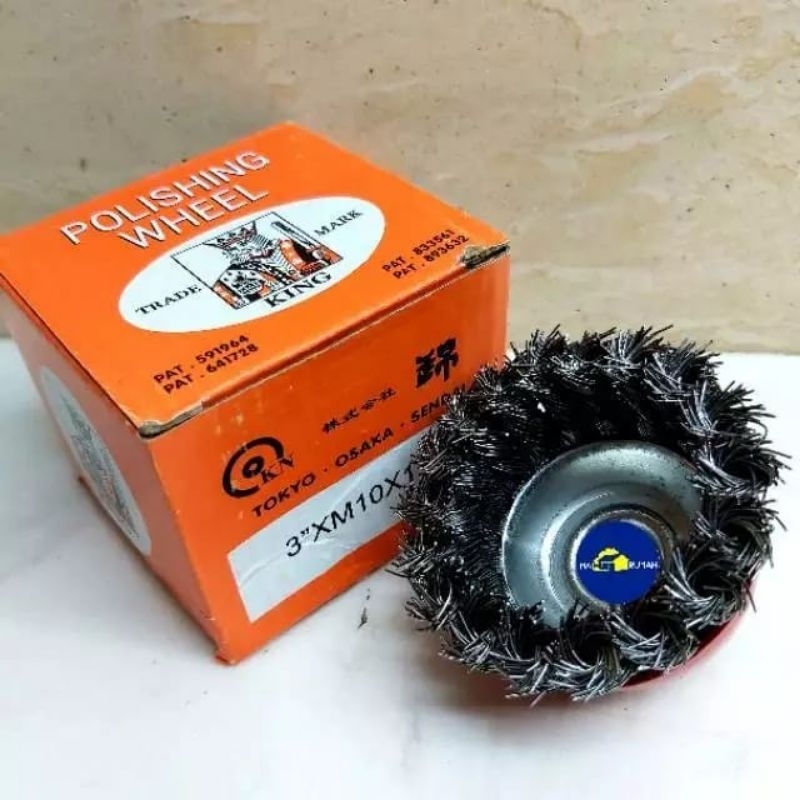 KEPANG - SIKAT KAWAT MANGKOK KEPANG GERINDA / TWISTED WIRE CUP BRUSH WHEEL