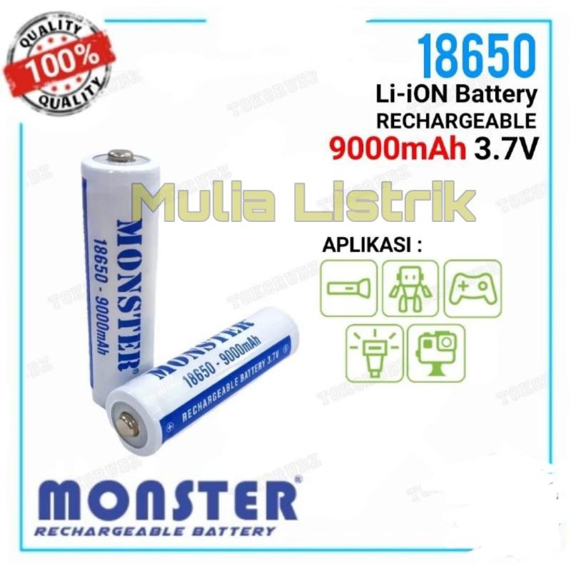 Baterai cas 18650 3.7V baterai isi ulang 18650 3.7V