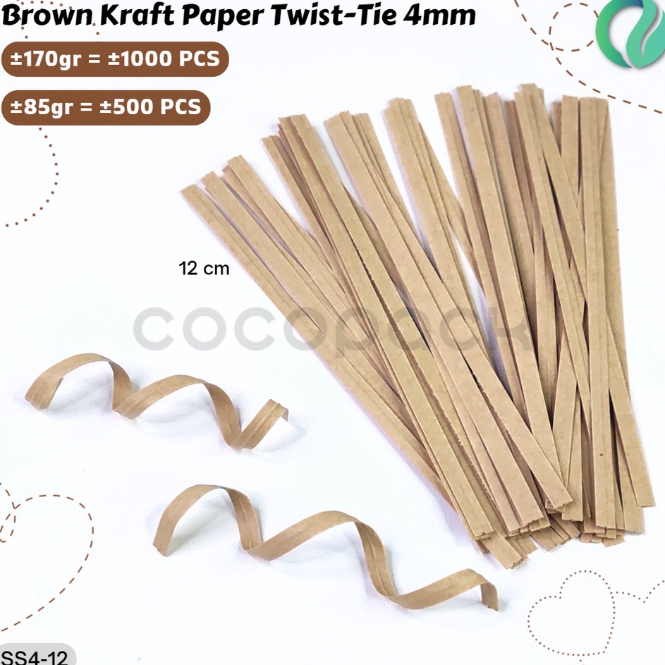 

Promo Hemat Brown Kraft Paper Twist Tie Kawat Ikat Dekorasi Plastik Roti 4MM 12CM