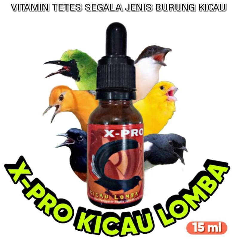 PITAMIN TETES BURUNG X-PRO KICAU LOMBA obat malas bunyi anti stres nutrobird konslet super gacor Nag