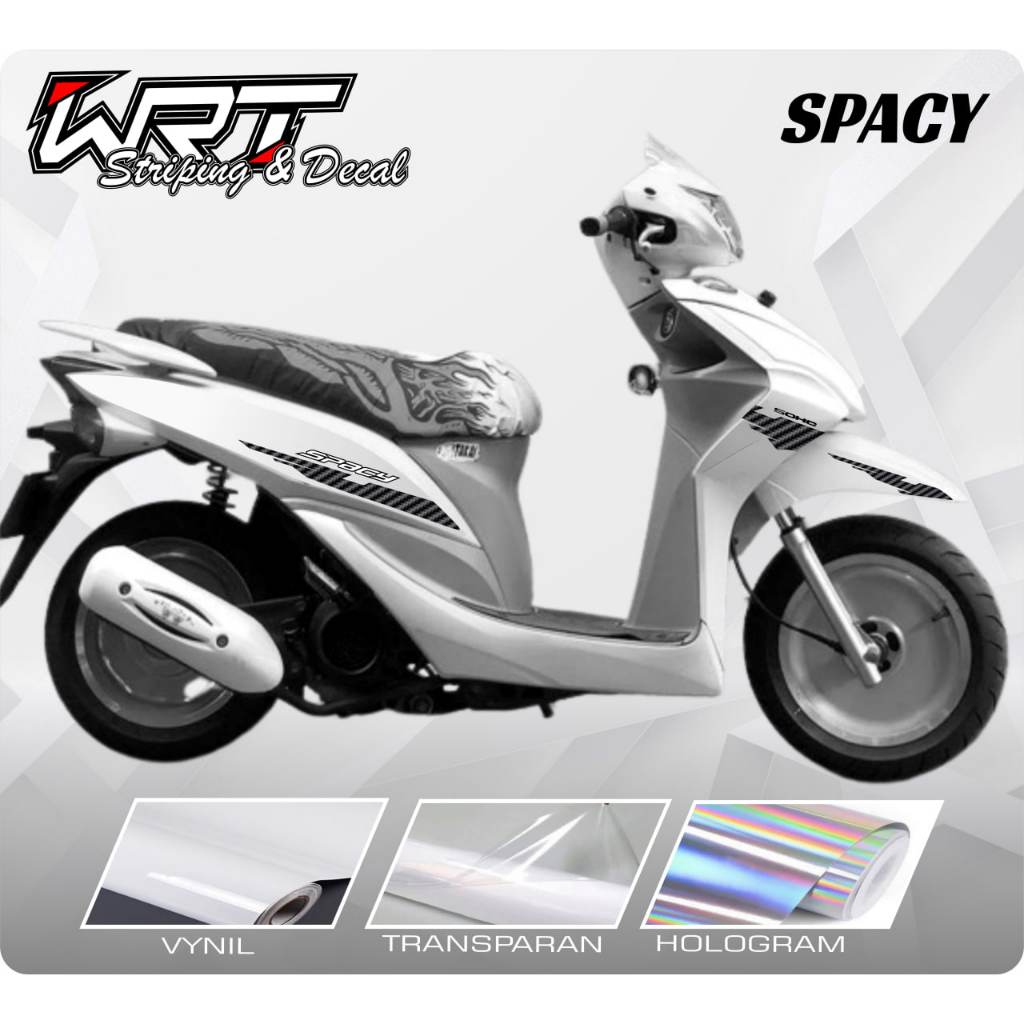 Striping Spacy-Stiker Decal Spacy Simpel Carbon (Sudah Terpotong)