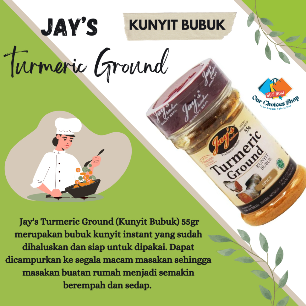 

JAY'S TURMERIC GROUND | Bumbu kunyit bubuk masakan