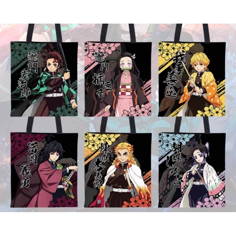 Tas Kanvas Anime Kimetsu No Yaiba| Tas Bahu Demon Slayer