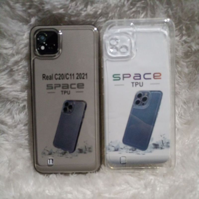 Softcase Casing Realmi C20/C11 2021 Selikon Bening Trasparan Pelindung belakang HP+Camera