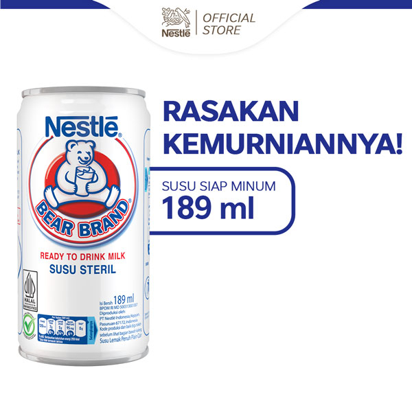 

BEAR BRAND Susu Kaleng Susu Beruang Susu Steril 189ml Original