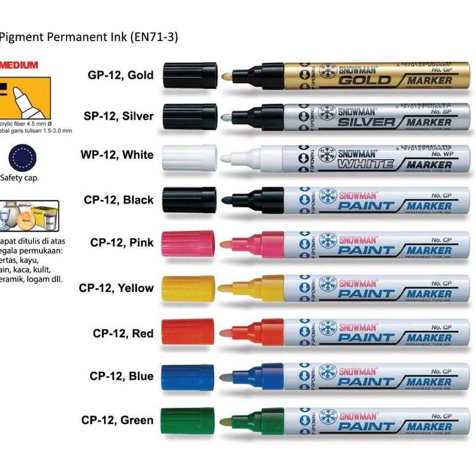 

Limited Product SPIDOL PAINT MARKER SNOWMAN MEDIUM TIP