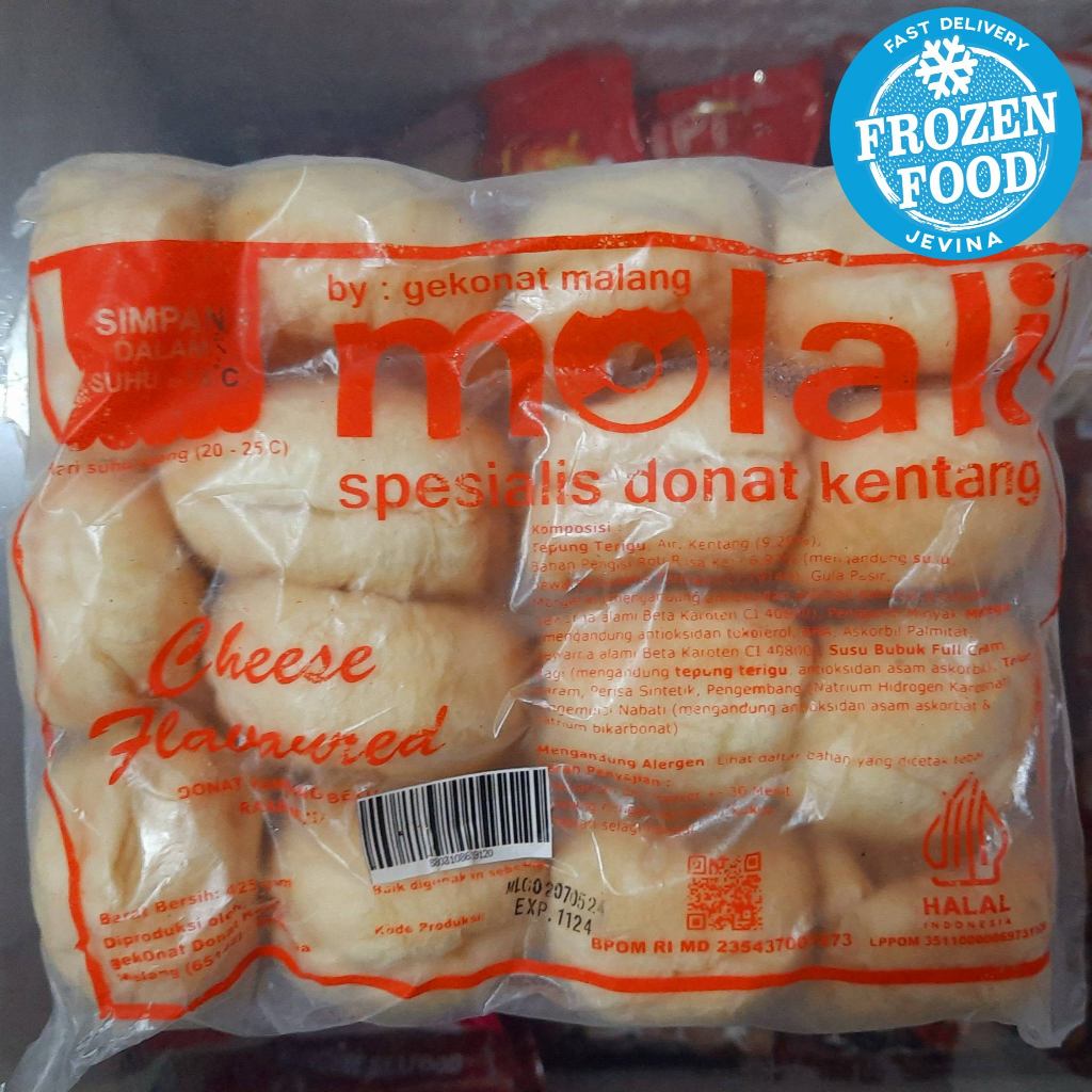 

Molali Donat Frozen Kentang Mini All Variant Isi 12 | 25 | Chocolate | Cheese | Tiramisu | Cappucino