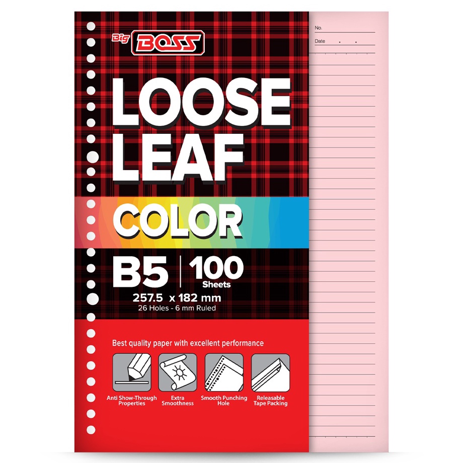 

BigBoss Loose Leaf 1 B5 Pink