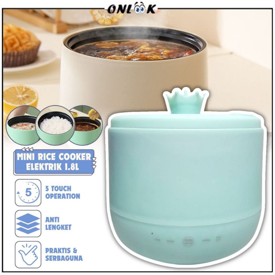 Kirim Sekarang Rice Cooker Mini Electric 18 Liter  Penanak Nasi Bubur Soup Hotpot Serbaa  Magic Com 
