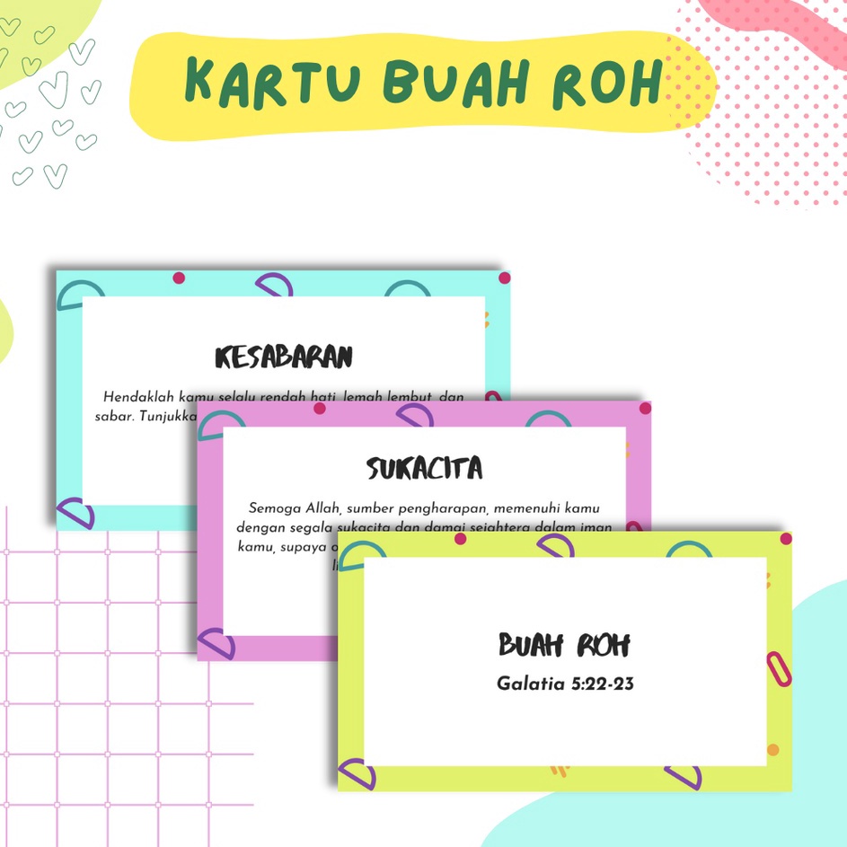 

Kartu Ayat Alkitab Buah Roh Souvenir Natal Paskah Jumat Ag Sekolah Minggu Pil Ayat Emas Bible Verse Card