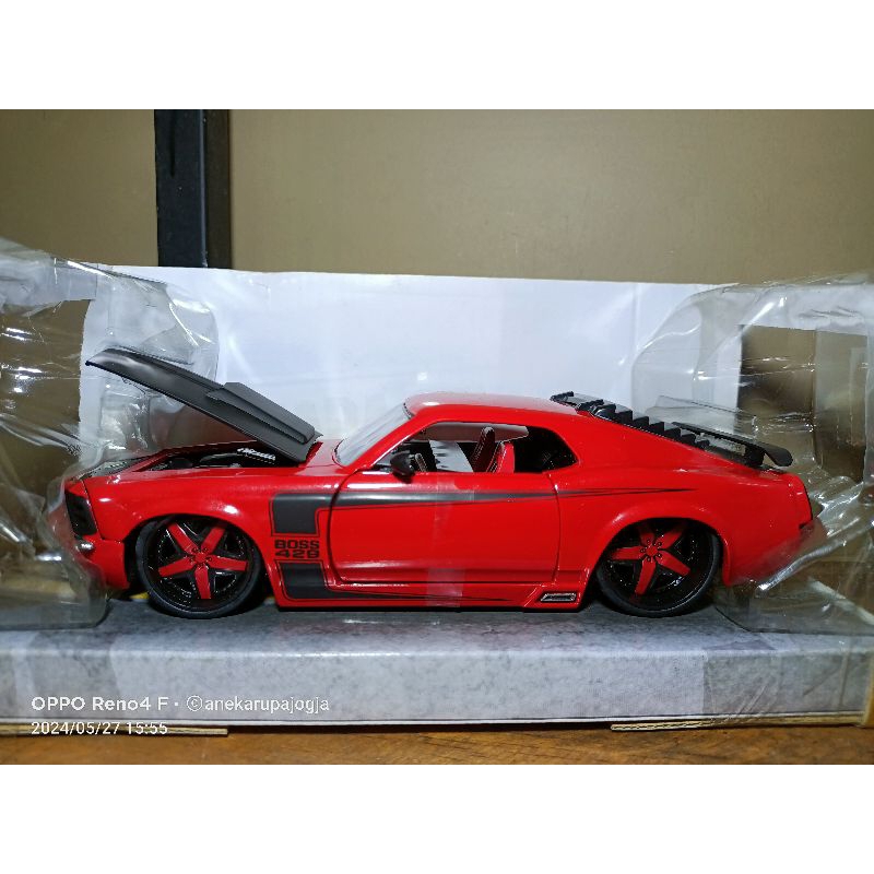 die cast jada big time muscle 1970 ford mustang boss 429 merah red