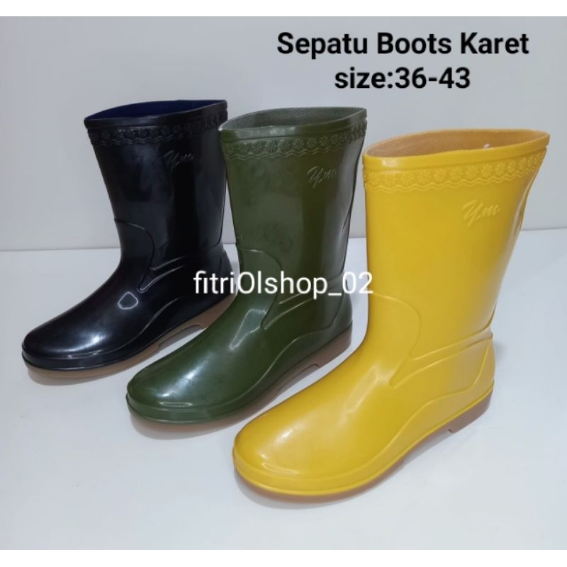 Sepatu Boots Karet Pendek Yumeida YM-2