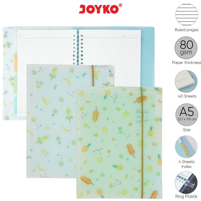 

Readystock Binder Note Buku Binder Joyko A5FRPF52